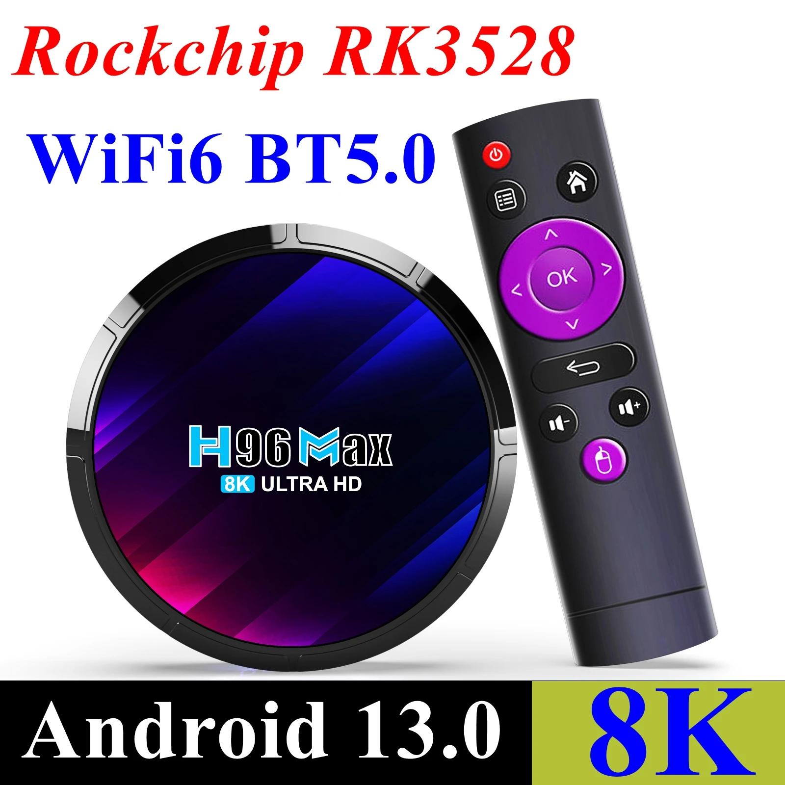20PCS H96 Max ȵ̵ 13.0 TV ڽ RK3528  ھ 2G/16G 4G/32G 64G 2.4G 5G  WIFI 6 H.265 8K UHD Youtube Ʈ ̵ ÷̾